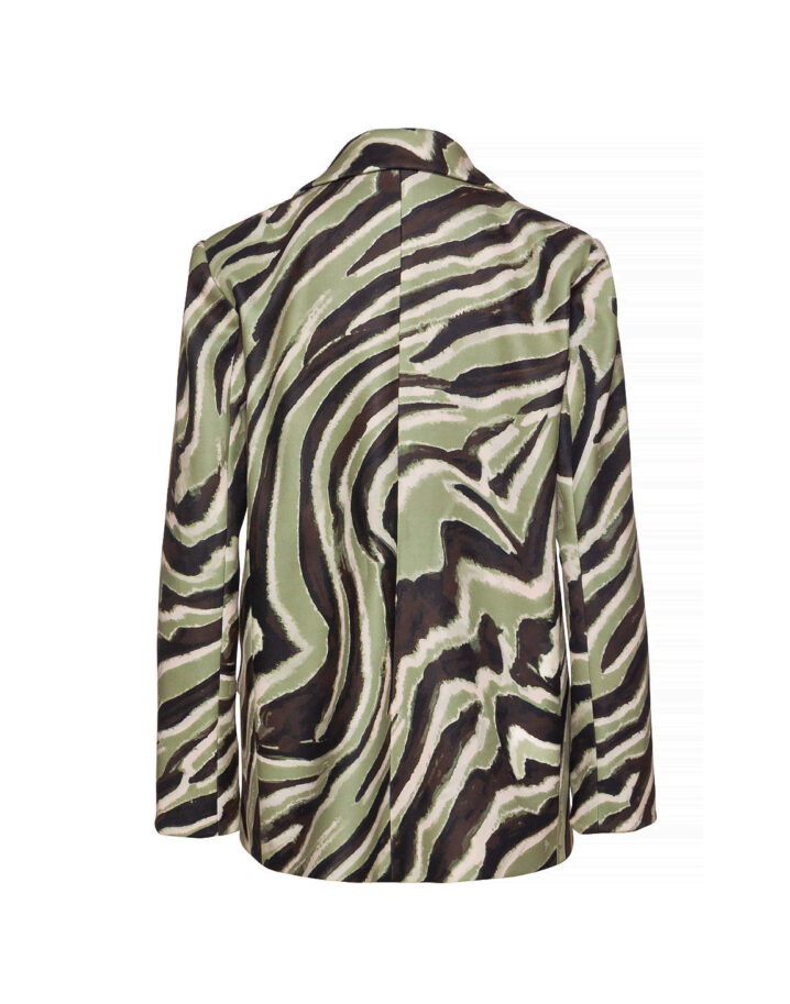 Γυναικείο Caira Zebra Print Σακάκι-Olive - Image 6