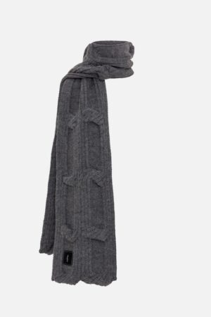 Γυναικείο Cable knit Κασκόλ-Γκρί