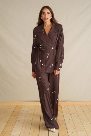 Γυναικείο Her Closet Brown Classic Παντελόνι-Καφέ