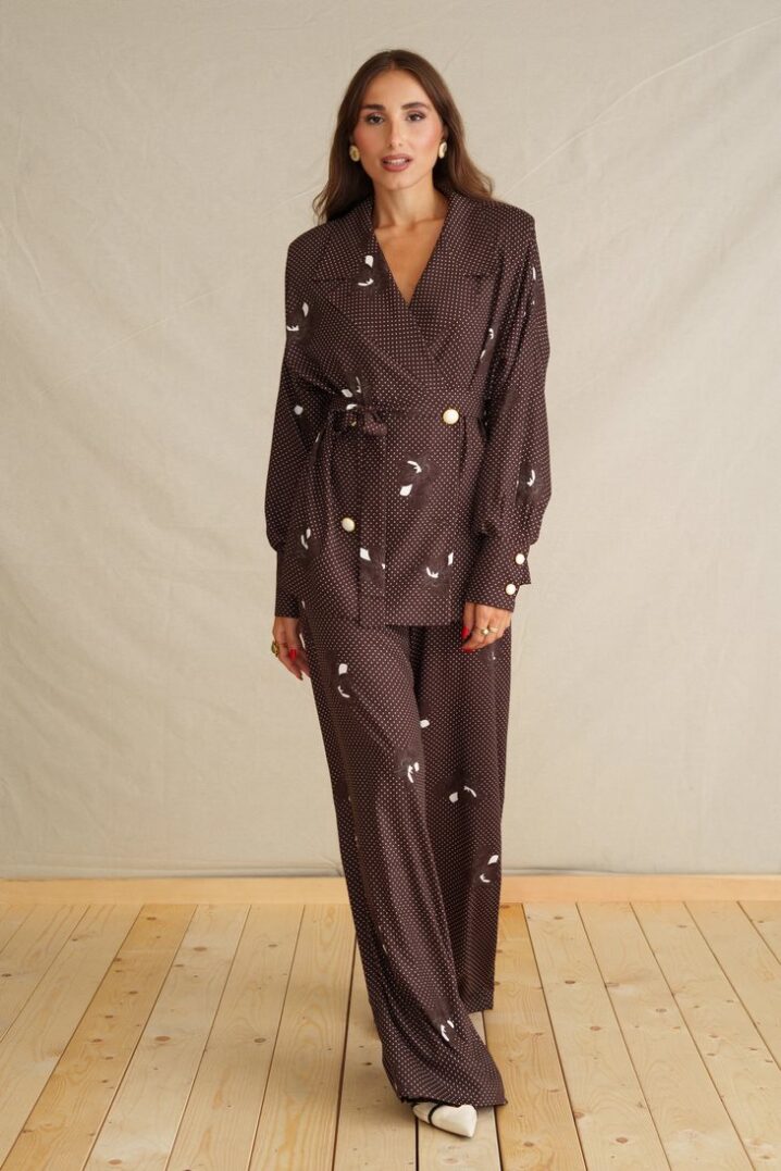 Γυναικείο Her Closet Brown Classic Παντελόνι-Καφέ