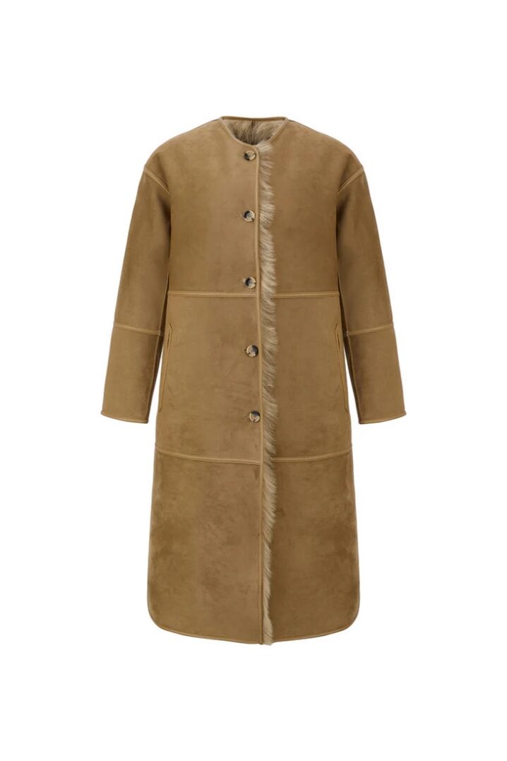 Γυναικείο Reversible Faux Toscana Πανωφόρι-Caramel - Image 5