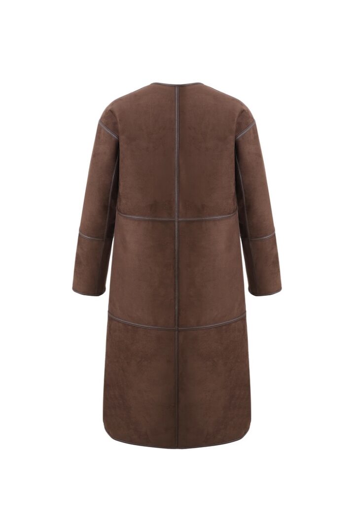 Γυναικείο Reversible Faux Toscana Πανωφόρι-Καφέ/Chocolate - Image 6
