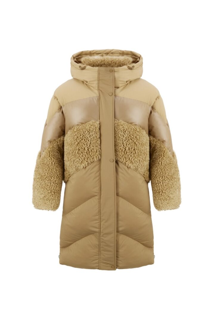 Γυναικείο Hooded Coat Μπουφάν-Caramel - Image 2