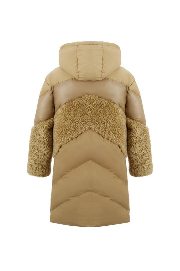 Γυναικείο Hooded Coat Μπουφάν-Caramel - Image 3