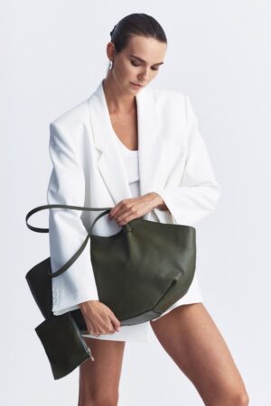 Γυναικεία Δερμ. Shopper Τσάντα Blush-Χακί