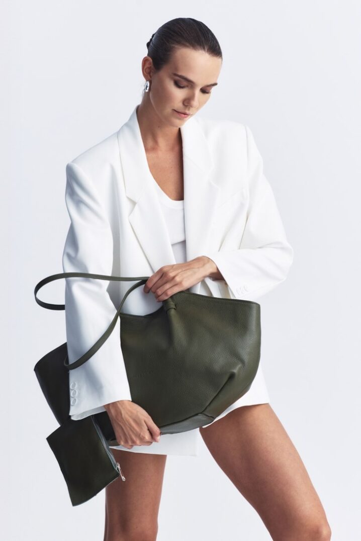 Γυναικεία Δερμ. Shopper Τσάντα Blush-Χακί