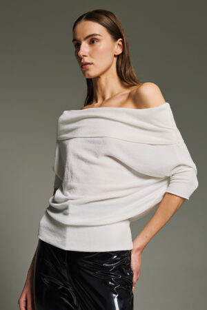 Γυναικεία Short Sleeve Oversized Μπλούζα-Λευκό