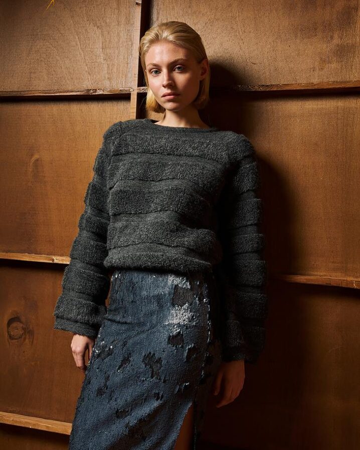 Γυναικεία Two knit Ways Knit Μπλούζα-Γκρί