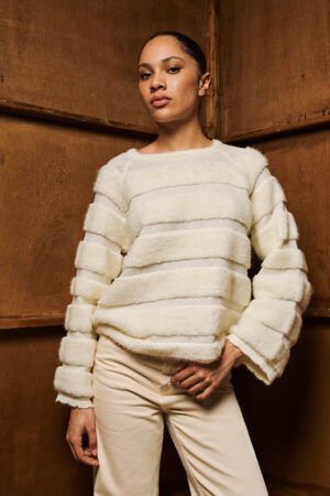 Γυναικεία Two knit Ways Knit Μπλούζα-Εκρού