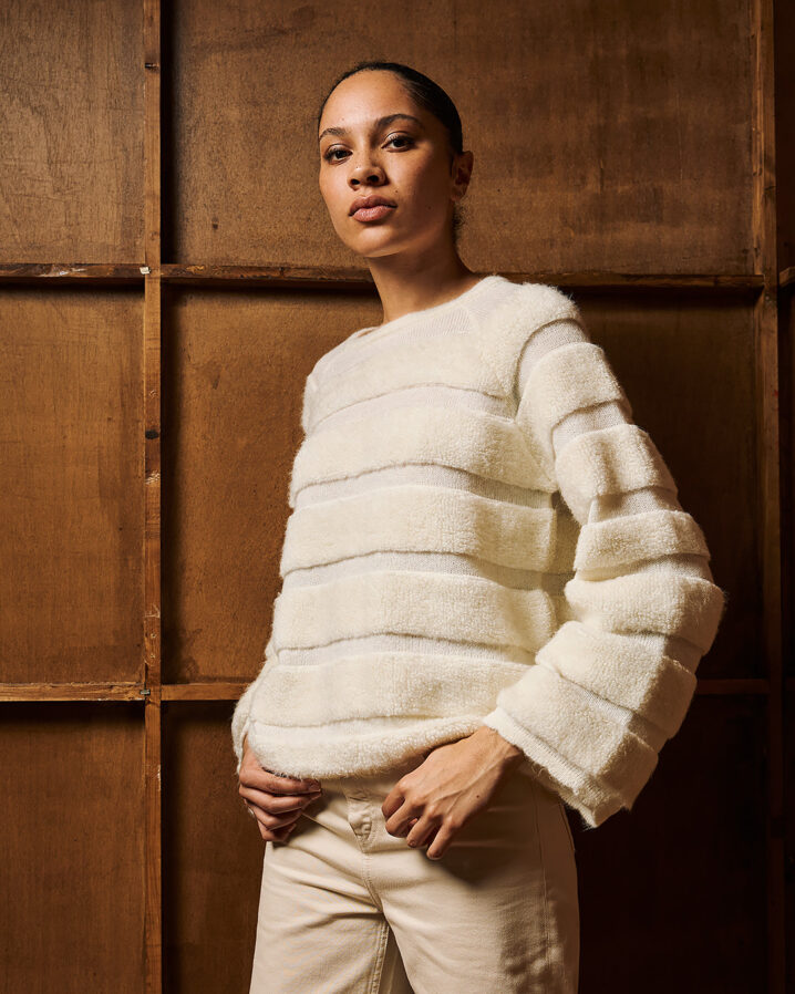 Γυναικεία Two knit Ways Knit Μπλούζα-Εκρού - Image 2