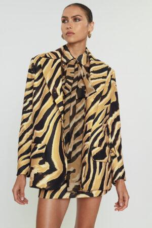 Γυναικείο Caira Zebra Print Σακάκι-Caramel