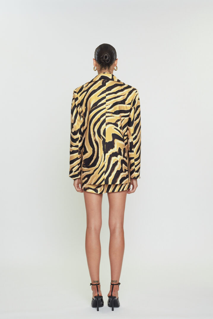 Γυναικείο Caira Zebra Print Σακάκι-Caramel - Image 3