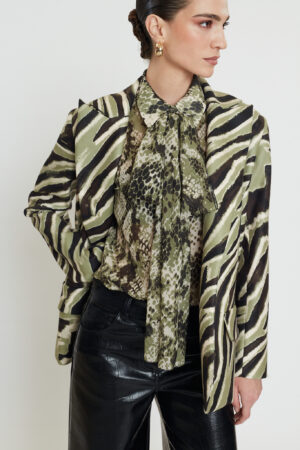 Γυναικείο Caira Zebra Print Σακάκι-Olive