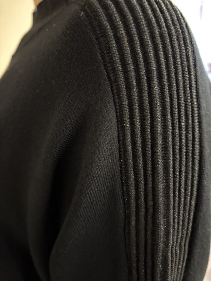 Γυναικεία Πλεκτή Μπλούζα Glam Rollneck-Μαύρο - Image 3