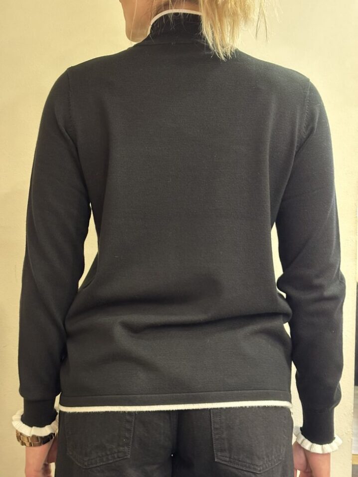 Γυναικεία Πλεκτή Μπλούζα BowTurtleneck-Μαύρο - Image 3