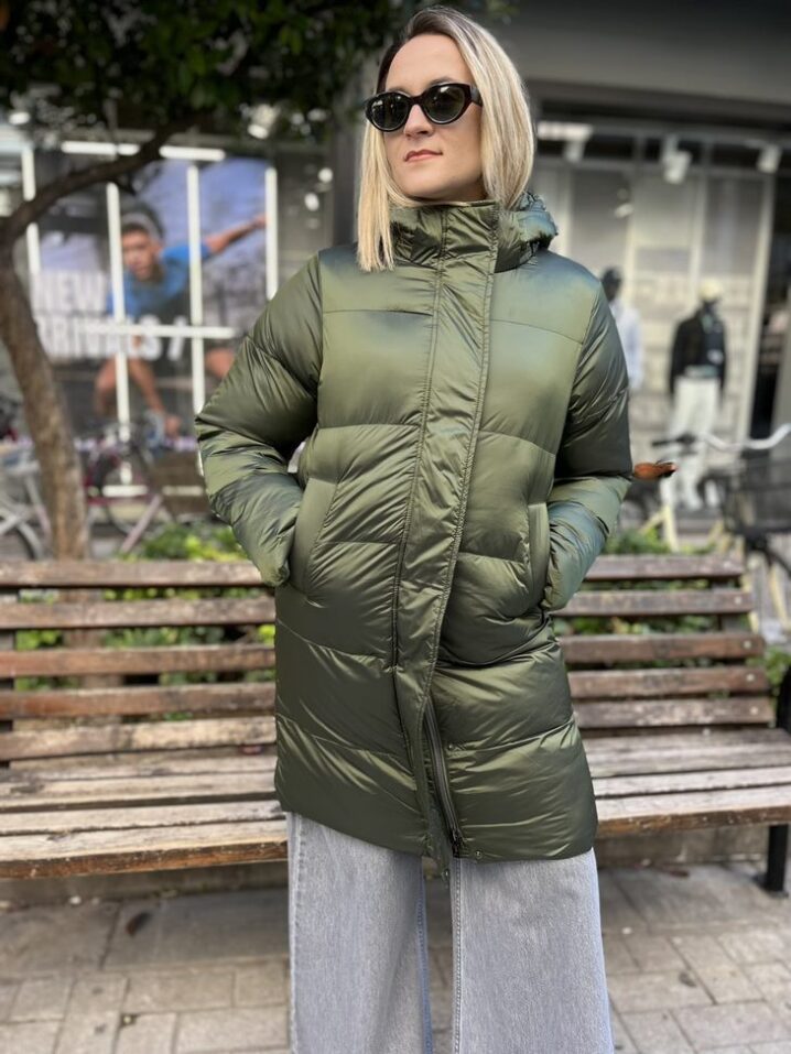 Γυναικείο Μπουφάν Puffer Metallic-Πράσινο