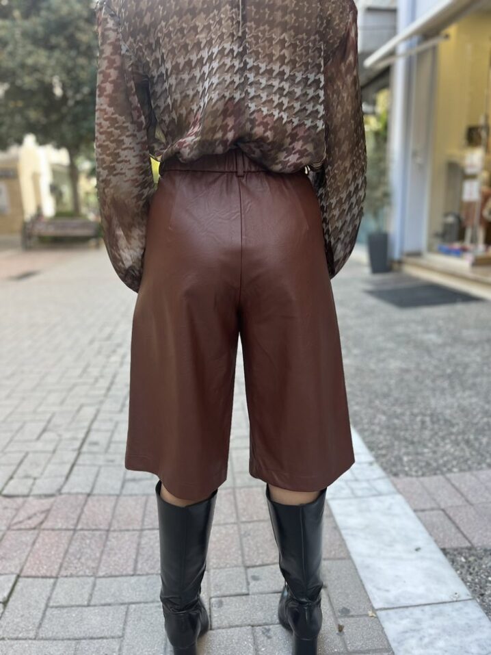 Γυναικεία Δερμ. Βερμούδα-Καφέ - Image 3