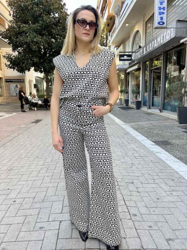 Γυναικεία Μπλούζα/top-Ασπρόμαυρο - Image 2