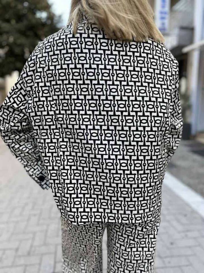 Γυναικείο Σακάκι/Jacket-Ασπρόμαυρο - Image 3