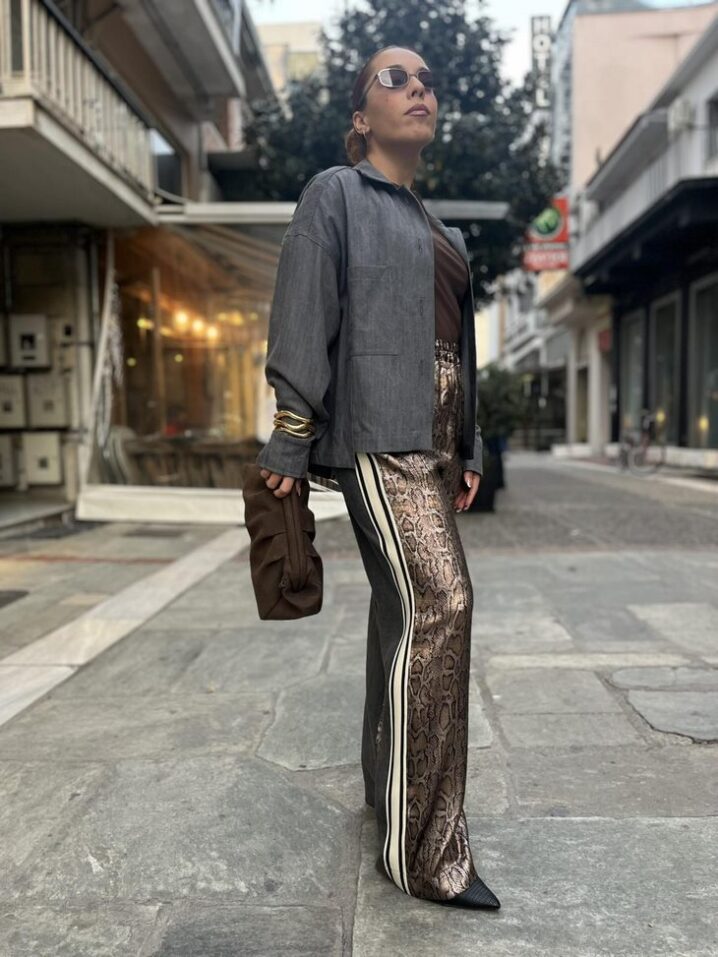 Γυναικείο Duality Παντελόνι-Animal Print/Γκρί - Image 2