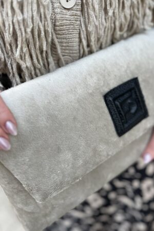 Γυναικεία Faux Fur Τσάντα-Γκρί