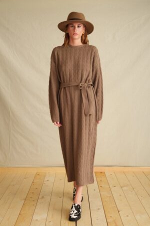 Γυναικείο Copper Moon Knit Φόρεμα-Light Brown
