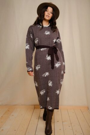 Γυναικείο Her Closet Knit Φόρεμα-Καφέ