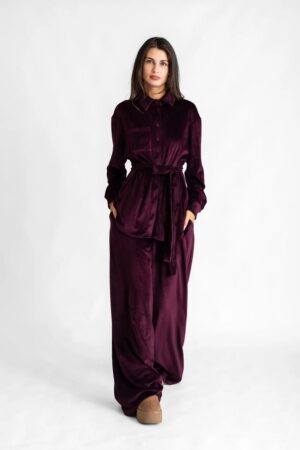 Γυναικείο Merlot Velvet Σετ-Μπορντό