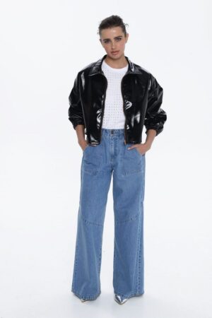 Γυναικείο Jacket Madison Vinyl-Μαύρο