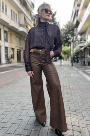 Γυναικεία Δερμ. Παντελόνα-Καφέ