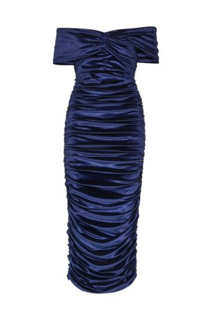 Γυναικείο Ruby Velvet Φόρεμα-Royal Blue