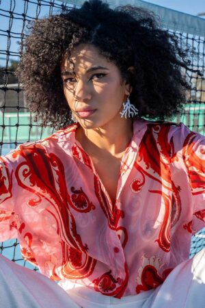 Γυναικείο Plaid Print Πουκάμισο-Εμπριμέ