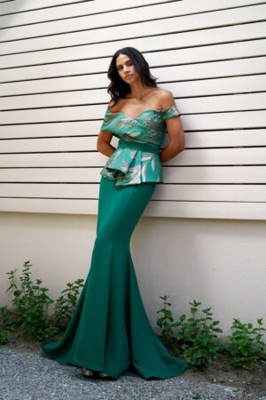 Γυναικείο Maxi Mermaid Skirt Σετ-Πράσινο