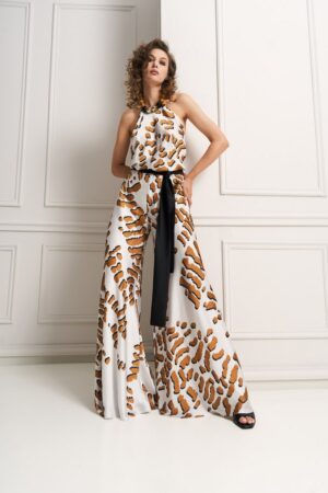 Γυναικείο Maxi Necklace Grace Φόρεμα-Golden White