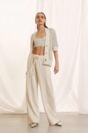 Γυναικείο Φούτερ Παντελόνι-Εκρού