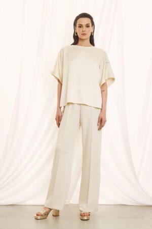 Γυναικεία 3D Floral Detail Μπλούζα-Εκρού