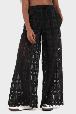 Γυναικείο Perforated Παντελόνα-Μαύρο