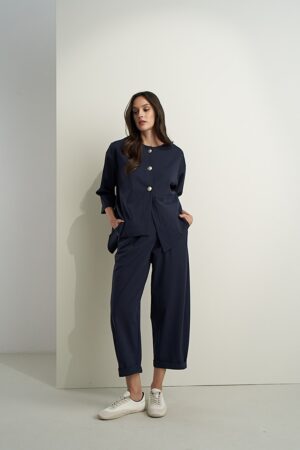 Γυναικείο Barrel Φούτερ Παντελόνι-Μπλε