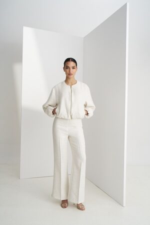 Γυναικείο Brokar with Glam Παντελόνι-Εκρού