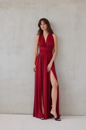 Γυναικείο Beatrice Φόρεμα-Ruby Red