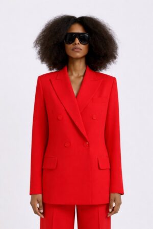 Γυναικείο Nancy Crepe Σακάκι-Κόκκινο