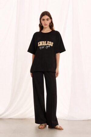 Γυναικείο Φούτερ Goldline Παντελόνι-Μαύρο