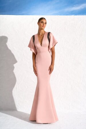 Γυναικείο Maxi Open Back Φόρεμα-Ροζ