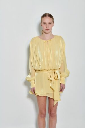 Γυναικείο Amenta Mini Φόρεμα-Κίτρινο