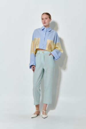 Γυναικείο Aggelis Παντελόνι-Πράσινο Καρό