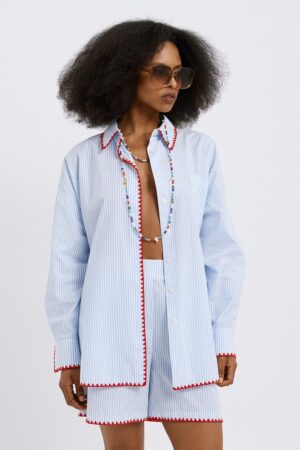 Γυναικείο Harriet Stripped Πουκάμισο-Σιέλ