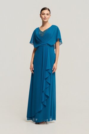 Γυναικείο Maxi Sequin Detail Φόρεμα-Πετρόλ