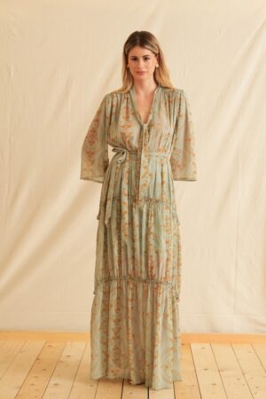 Γυναικείο Lavinia Mist Maxi Φόρεμα-Λαδί