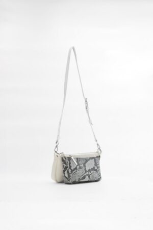 Γυναικεία Δερμ. Alter Ego Τσάντα-Λευκό/Λευκό Φίδι