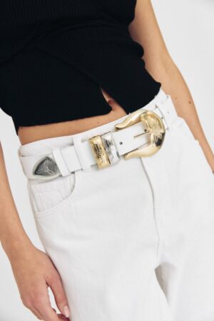 Γυναικεία Δερμ. Ζώνη Letha-Λευκή